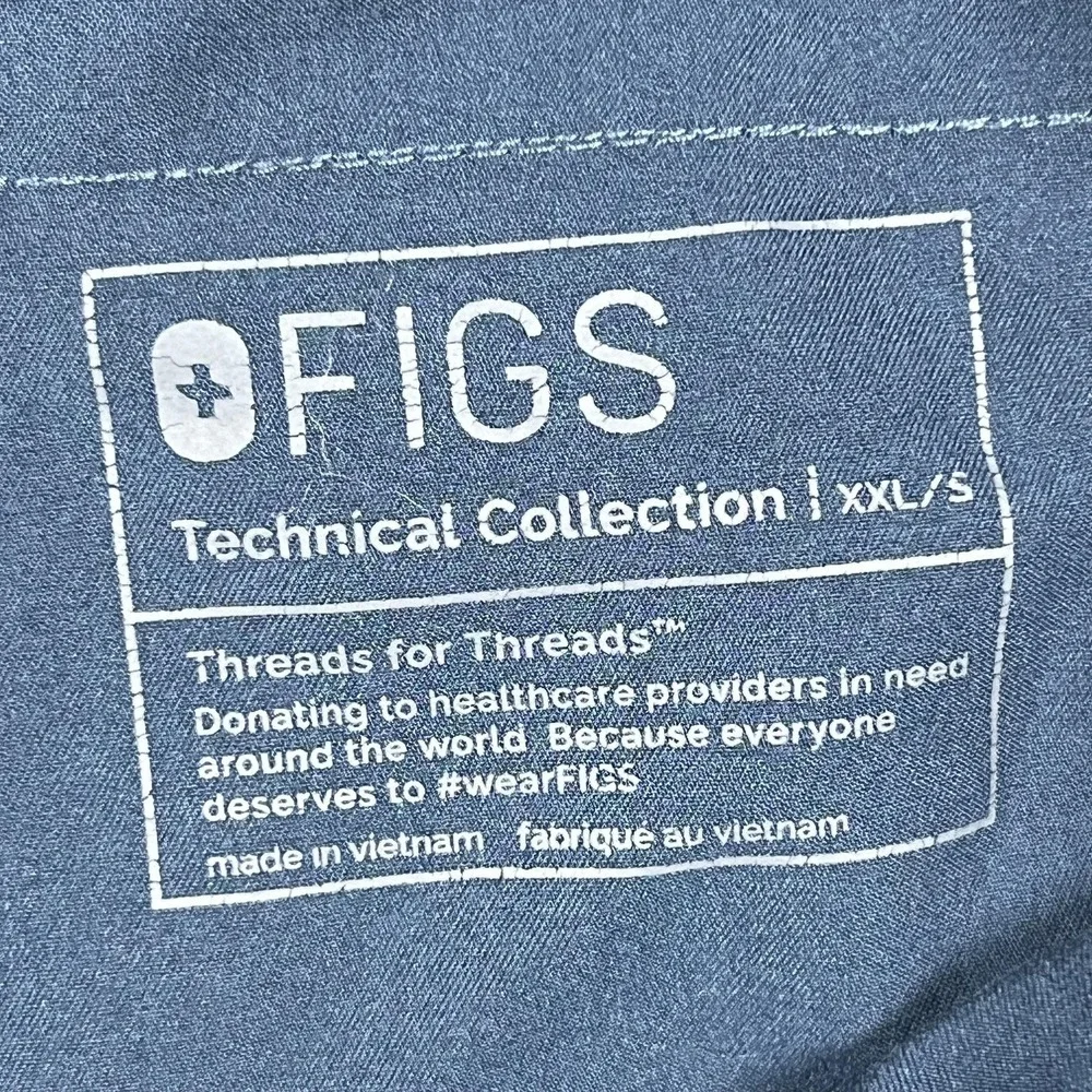 FIGS Axim Technical Collection Scrub Pants Mens XXL Blue Cargo‎ Stretch Medical